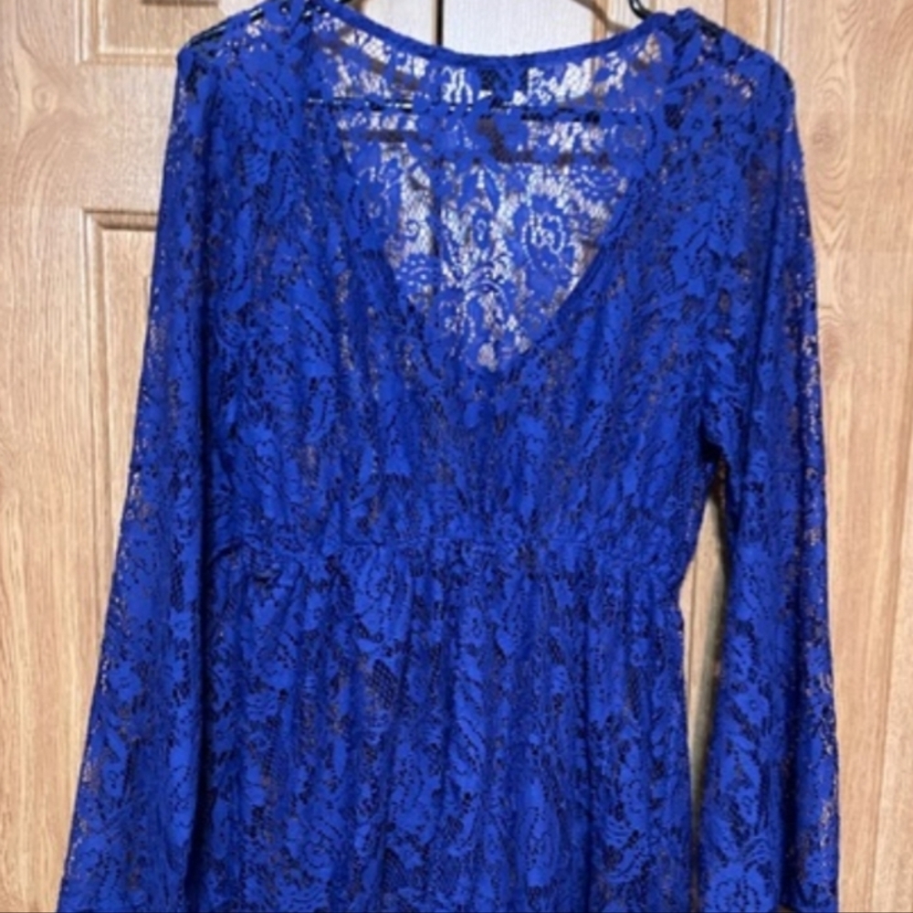 Torrid Blue Lace Swim Coverup